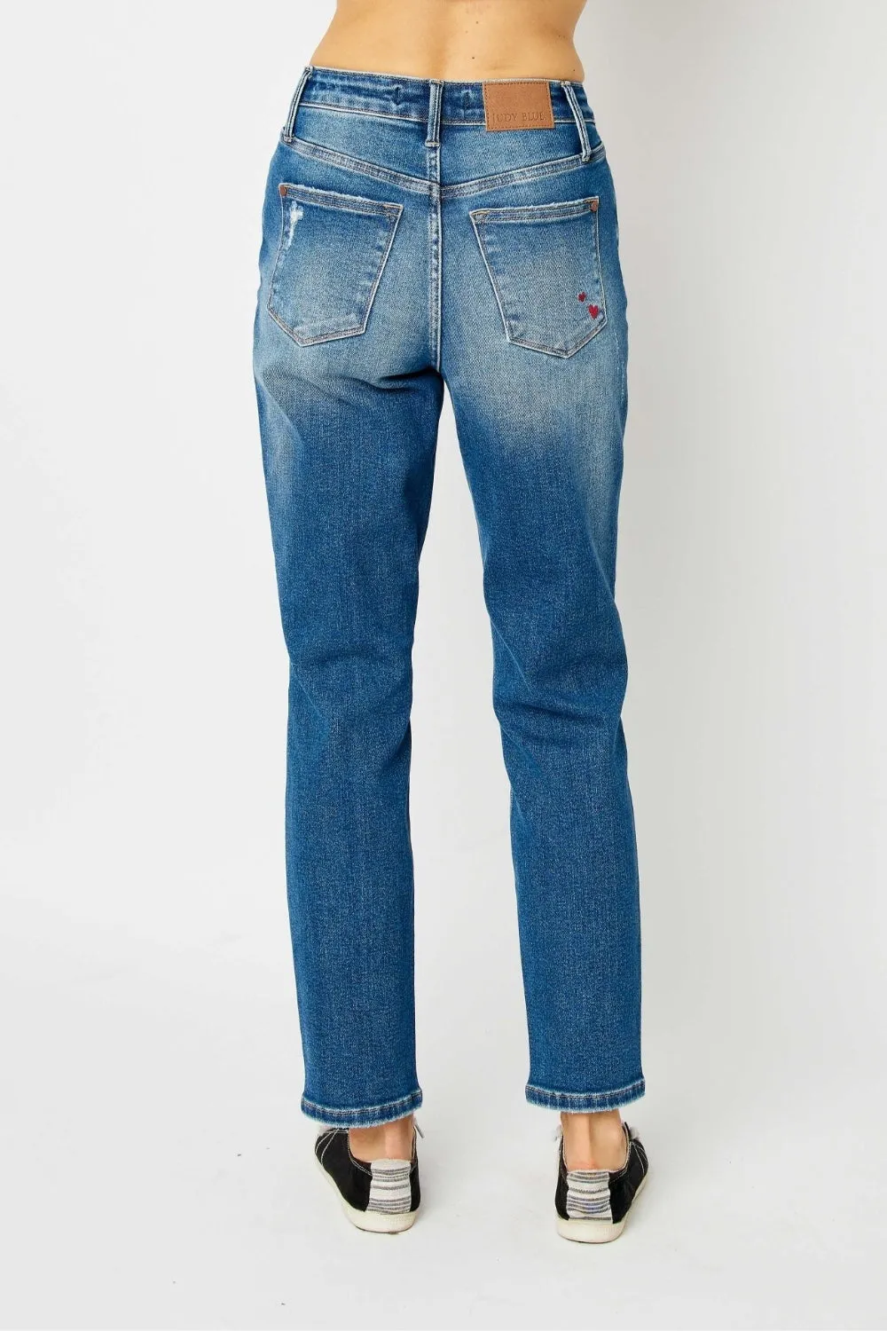 "Queen Of Hearts" Pocket BF Jeans