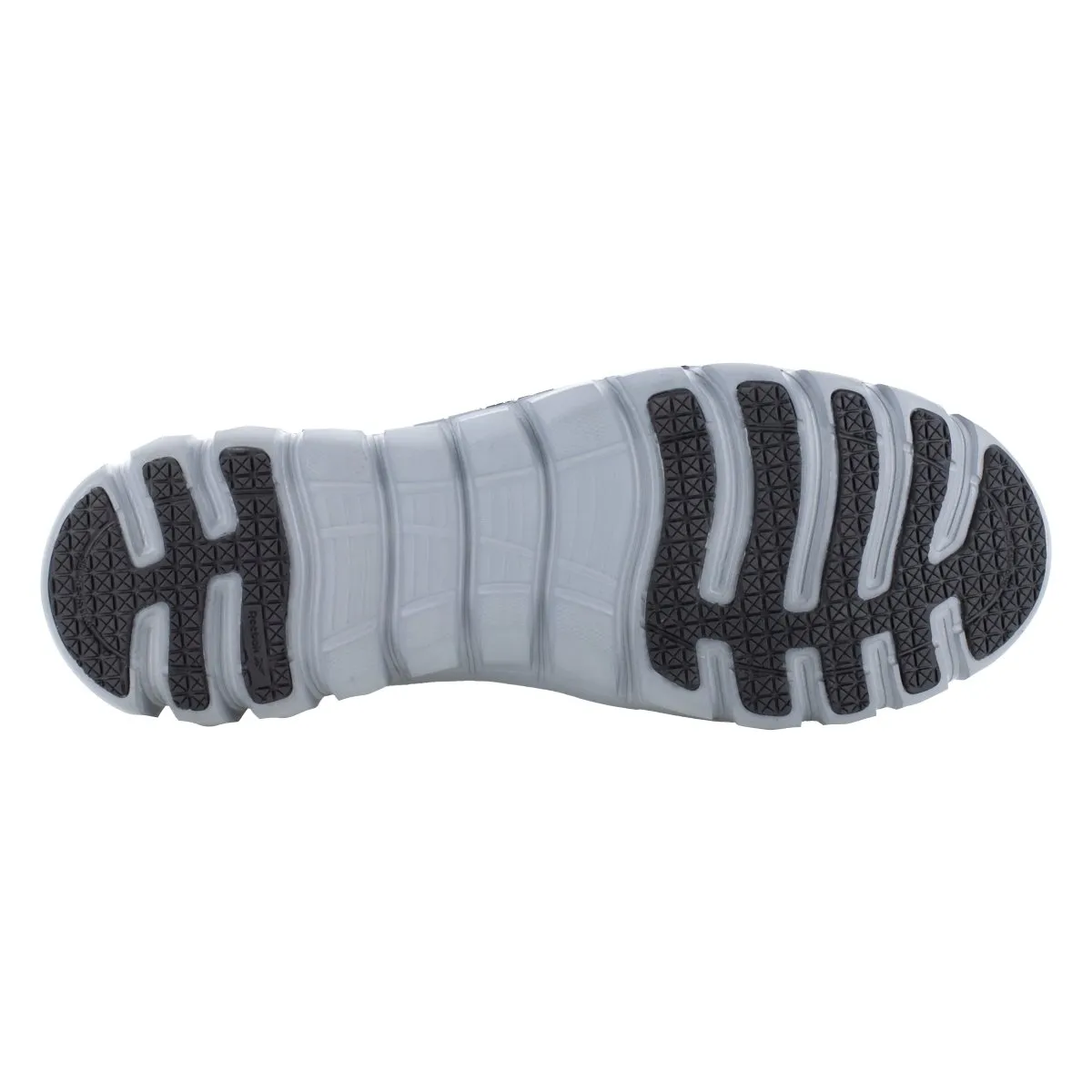 Reebok Men's Black and Grey Sublite Cushion Round Composite Toe Work Slip On Shoe