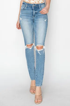 Risen | High Rise Skinny Jeans | Rubies   Lace