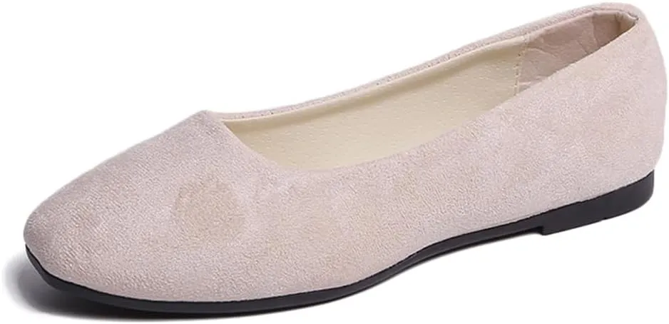 Rojeam Womens Flats Shoes Portable Pumps Ballet Flat Slip-on Ballerina Pumps Shoes Ladies Loafers