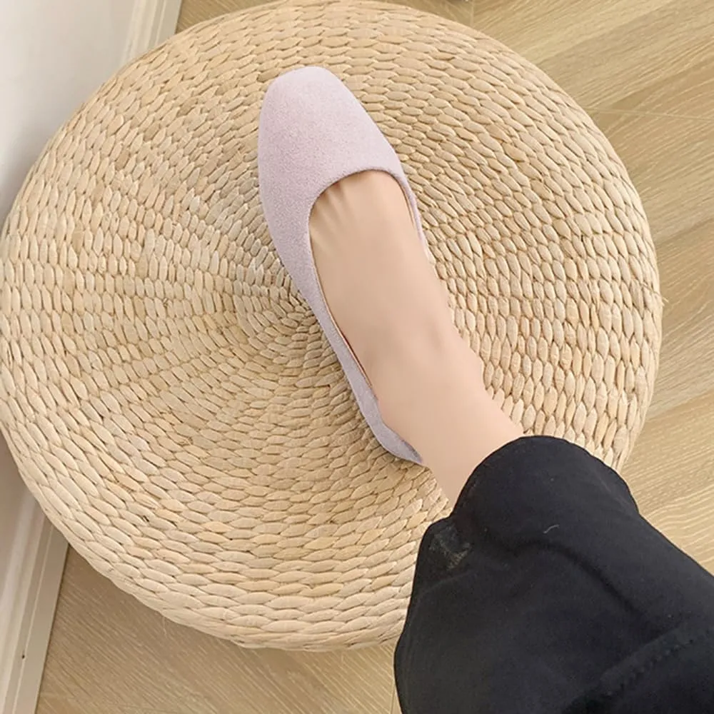 Rojeam Womens Flats Shoes Portable Pumps Ballet Flat Slip-on Ballerina Pumps Shoes Ladies Loafers