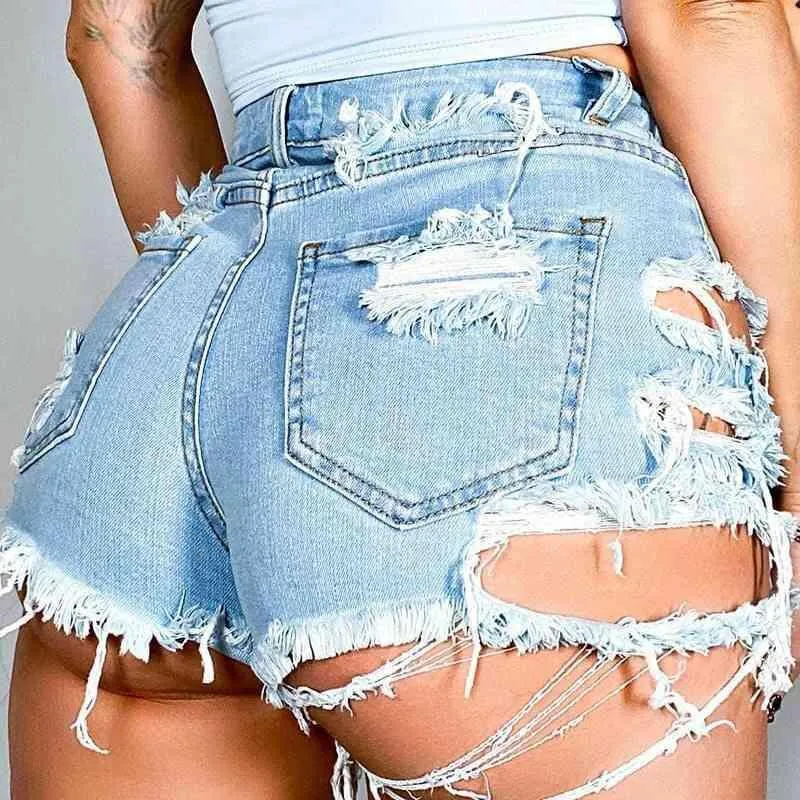 Sexy Hot High Waist Denim Distressed Shorts