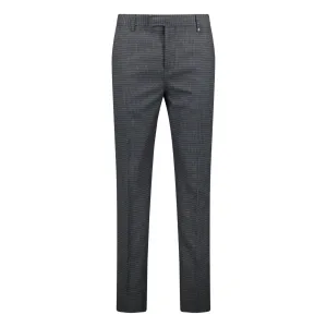 'Shilton' Wool Pattern Trousers Charcoal