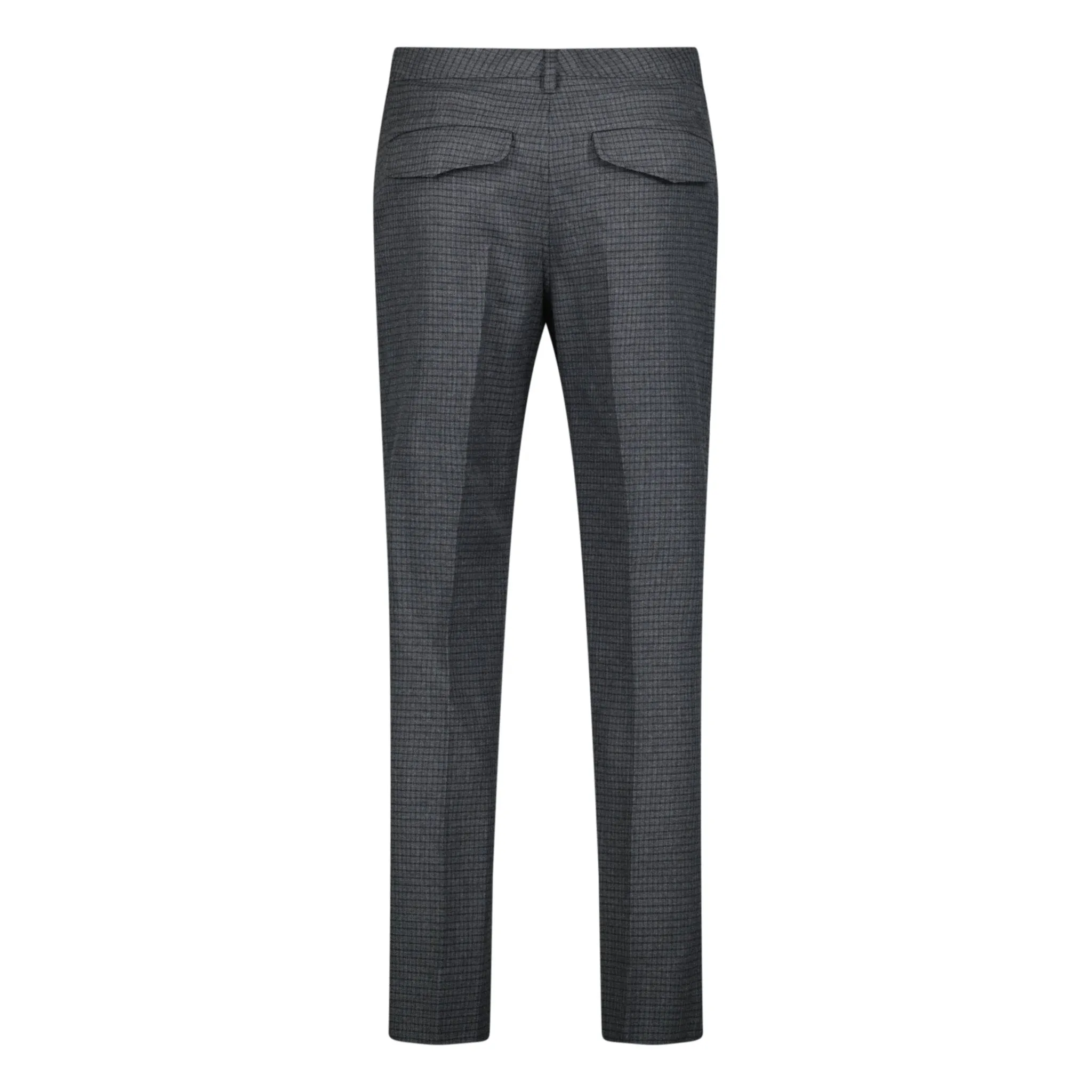 'Shilton' Wool Pattern Trousers Charcoal