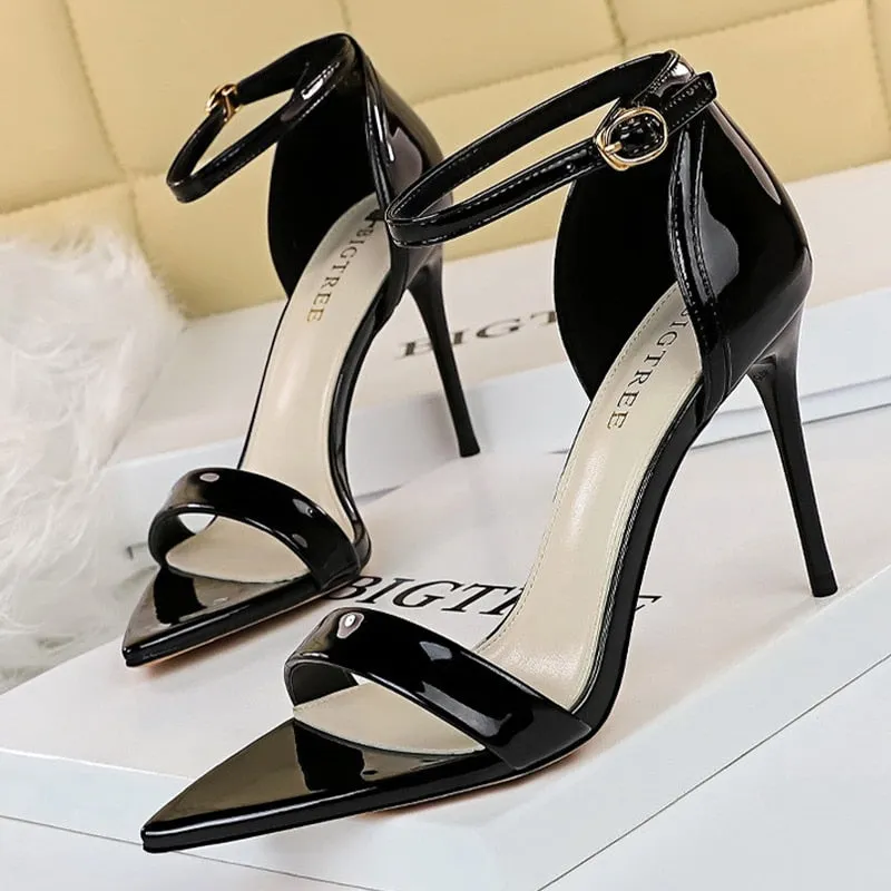 Shoes Super High Heels Suede Women Heels Open Toe Woman Pumps