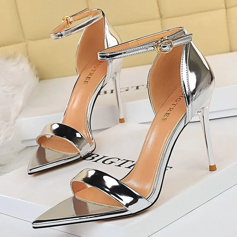 Shoes Super High Heels Suede Women Heels Open Toe Woman Pumps