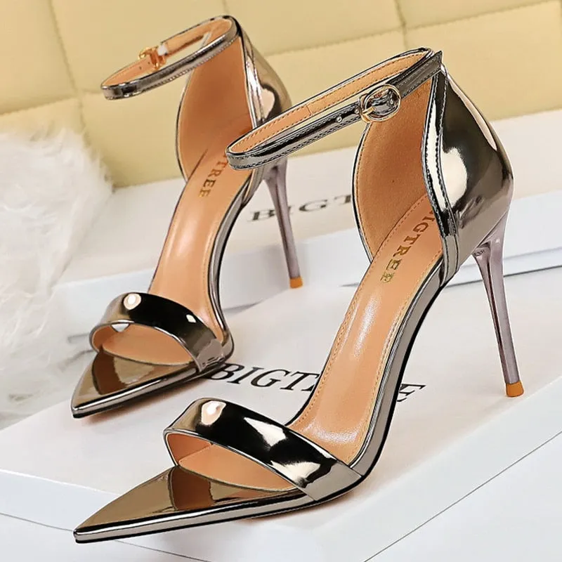 Shoes Super High Heels Suede Women Heels Open Toe Woman Pumps
