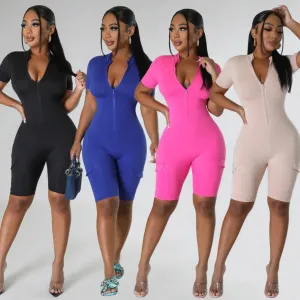 Short Sleeved Comfy Jumpsuit  Comfortable and Stylish Everyday Wear