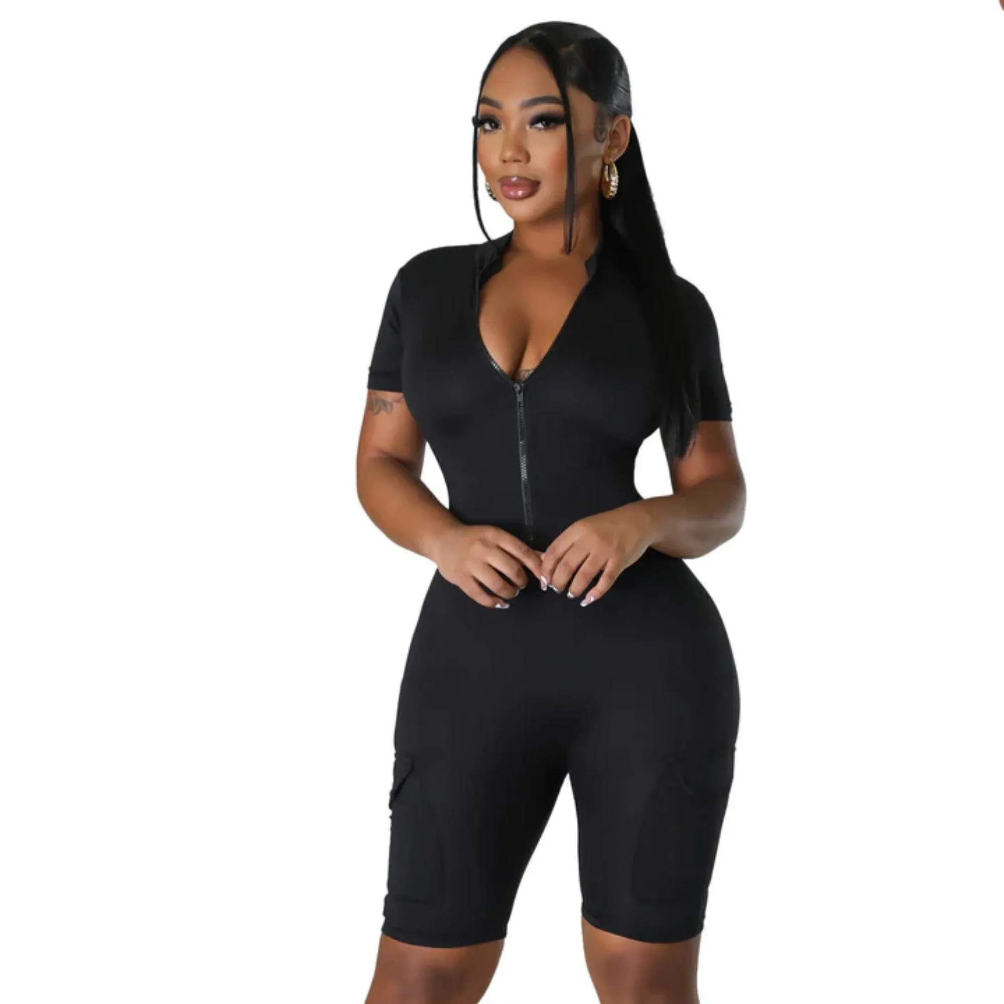 Short Sleeved Comfy Jumpsuit  Comfortable and Stylish Everyday Wear