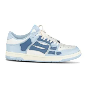 Skeleton Low Top Trainers Baby Blue & White