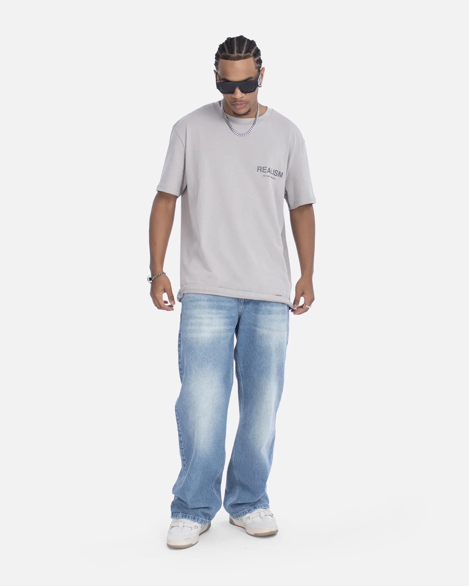 SSS REALISM BACK LOGO TEE SMOKE