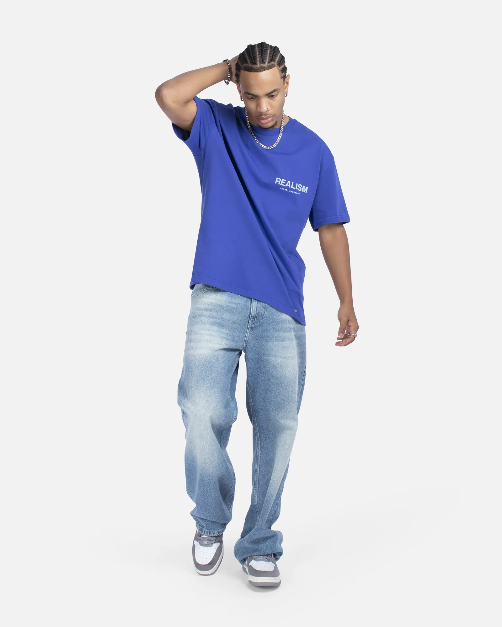 SSS REALISM BACK LOGO TEE ULTRAMARINE