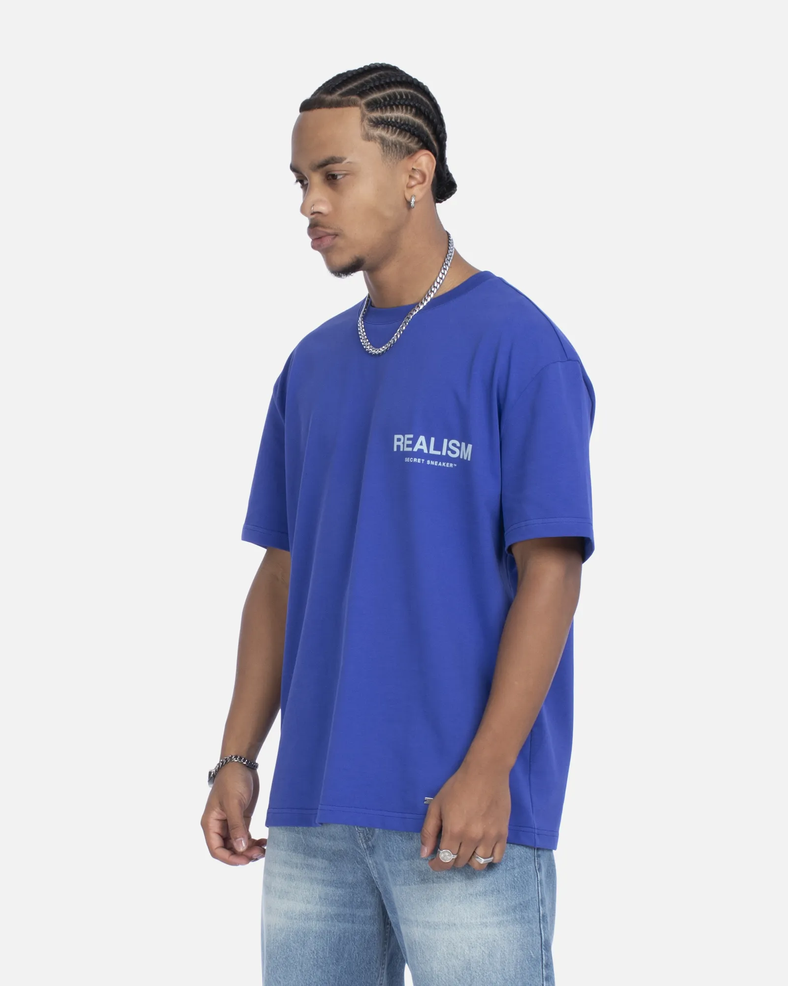 SSS REALISM BACK LOGO TEE ULTRAMARINE