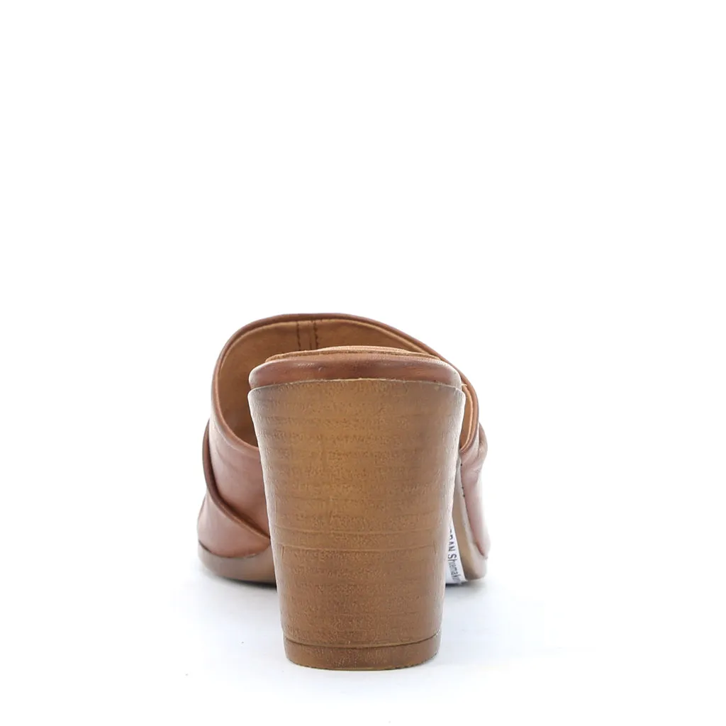 STAPLE LEATHER SLIDE SANDALS