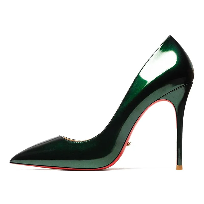 Star Style Shoes Red Shiny Bottom Pumps Brand High Heel Shoes 12cm