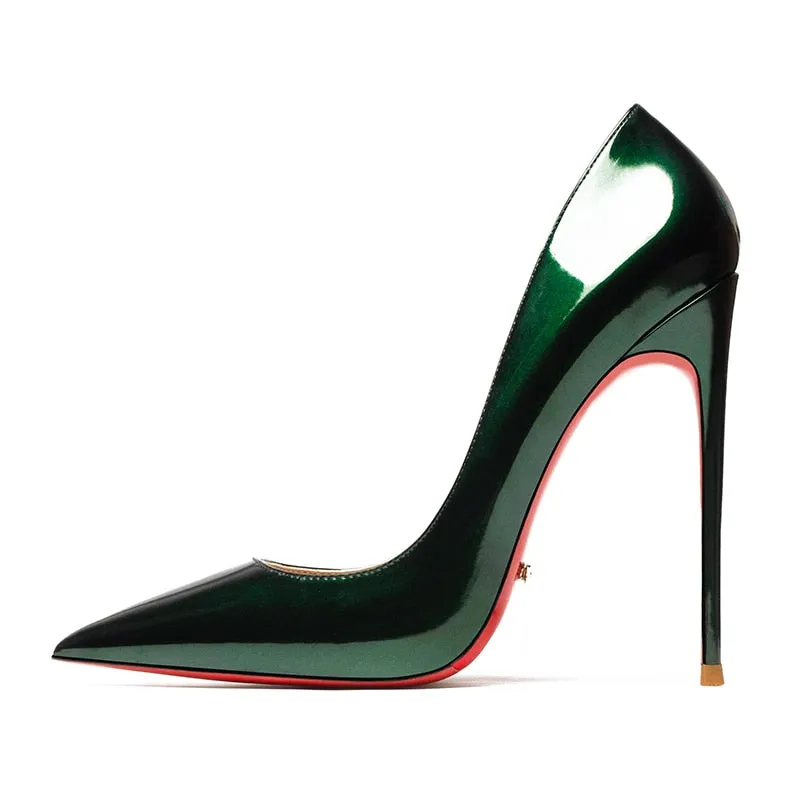 Star Style Shoes Red Shiny Bottom Pumps Brand High Heel Shoes 12cm