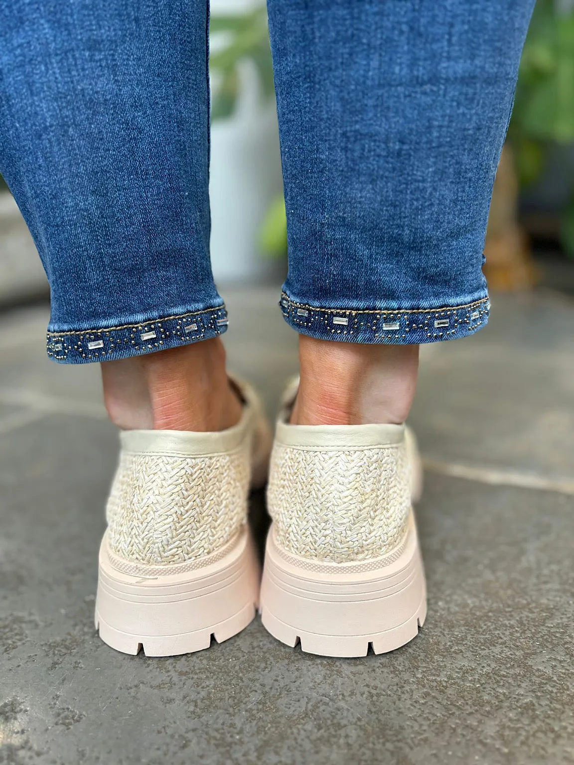 Stone Weaved Chain Loafer