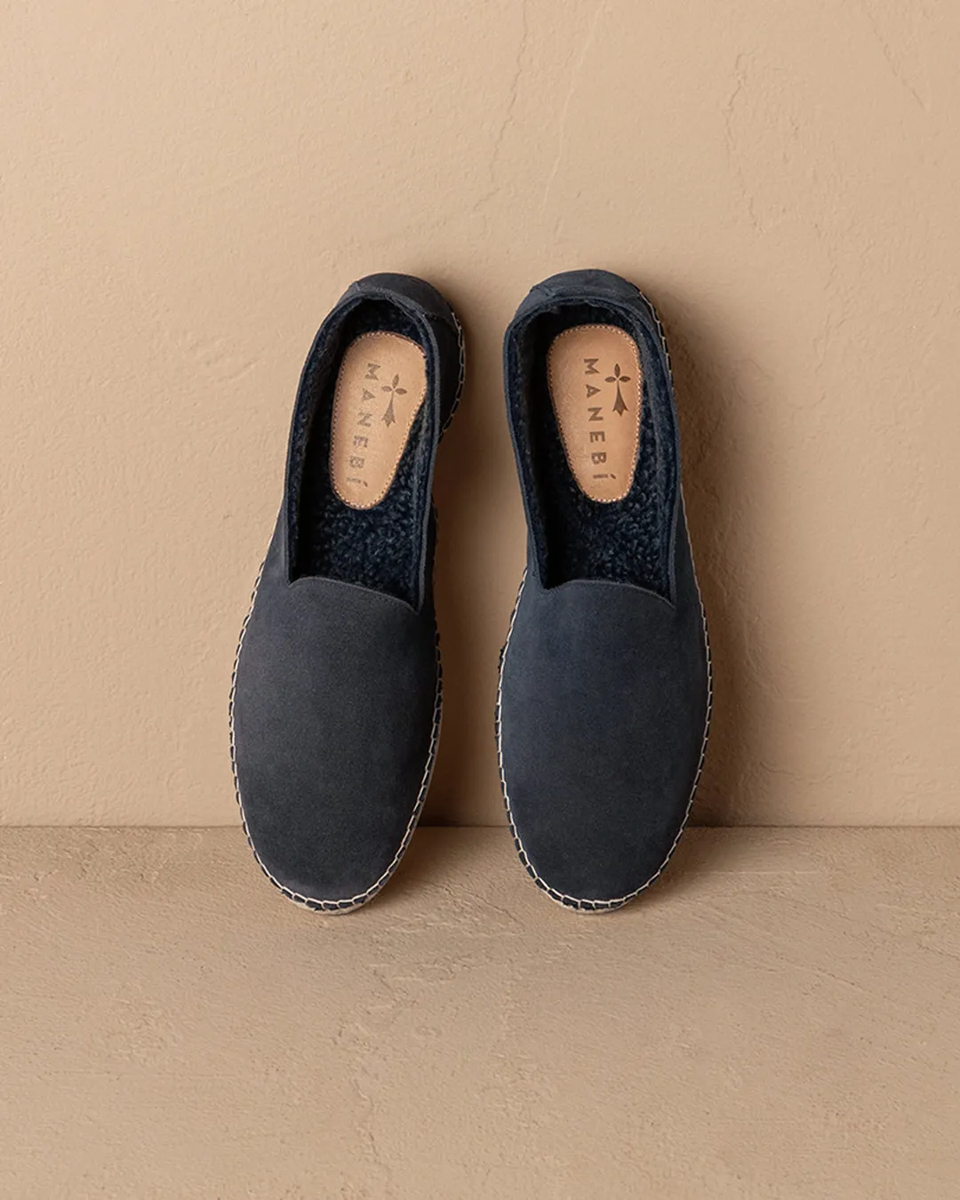 Suede With Faux Fur Flat Espadrilles - K15CF - Cortina Patriot Blue