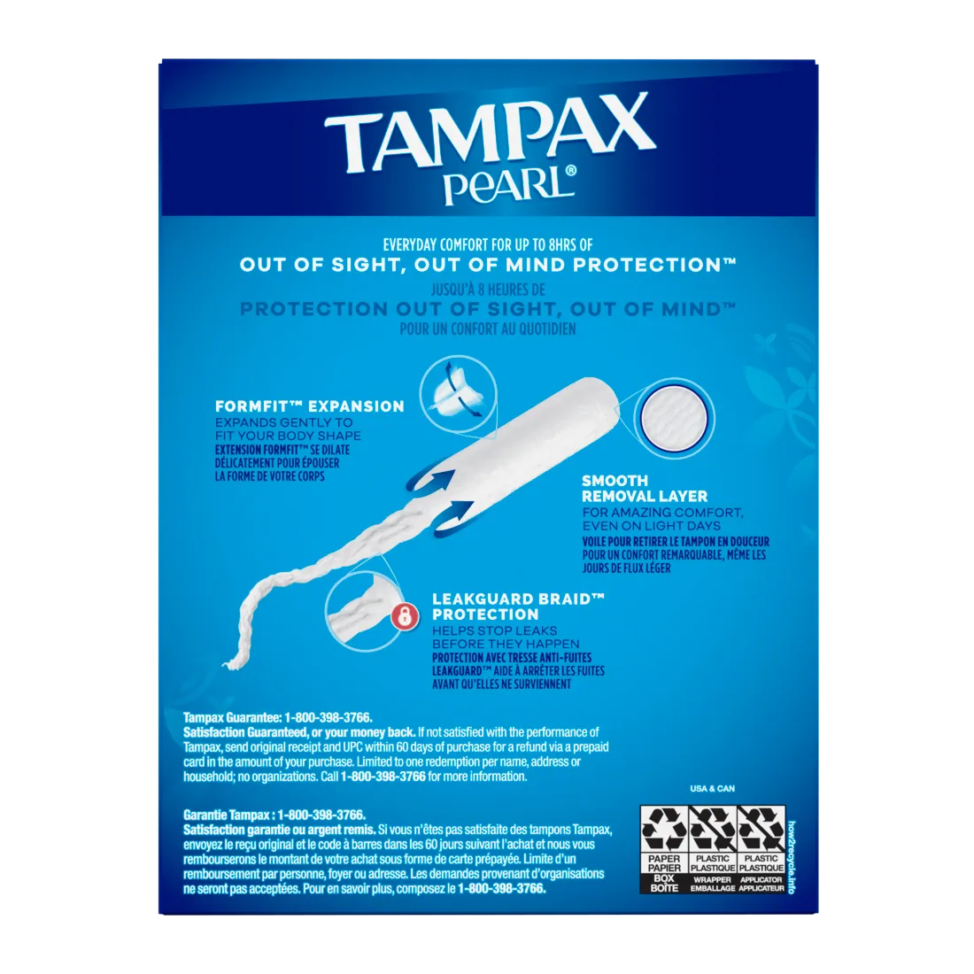 Tampax Pearl Tampons Super Unscented - 18 ct.