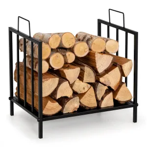 Tangkula Firewood Rack, Heavy Duty Logs Stand Stacker with Convenient Side Handle