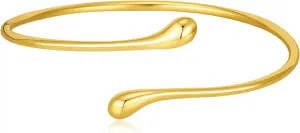 Teardrop Cuff Bracelet for Women Tear Drop Bracelet Stainless Steel Hypoallergenic Adjustable Bangle for Everyday Wear