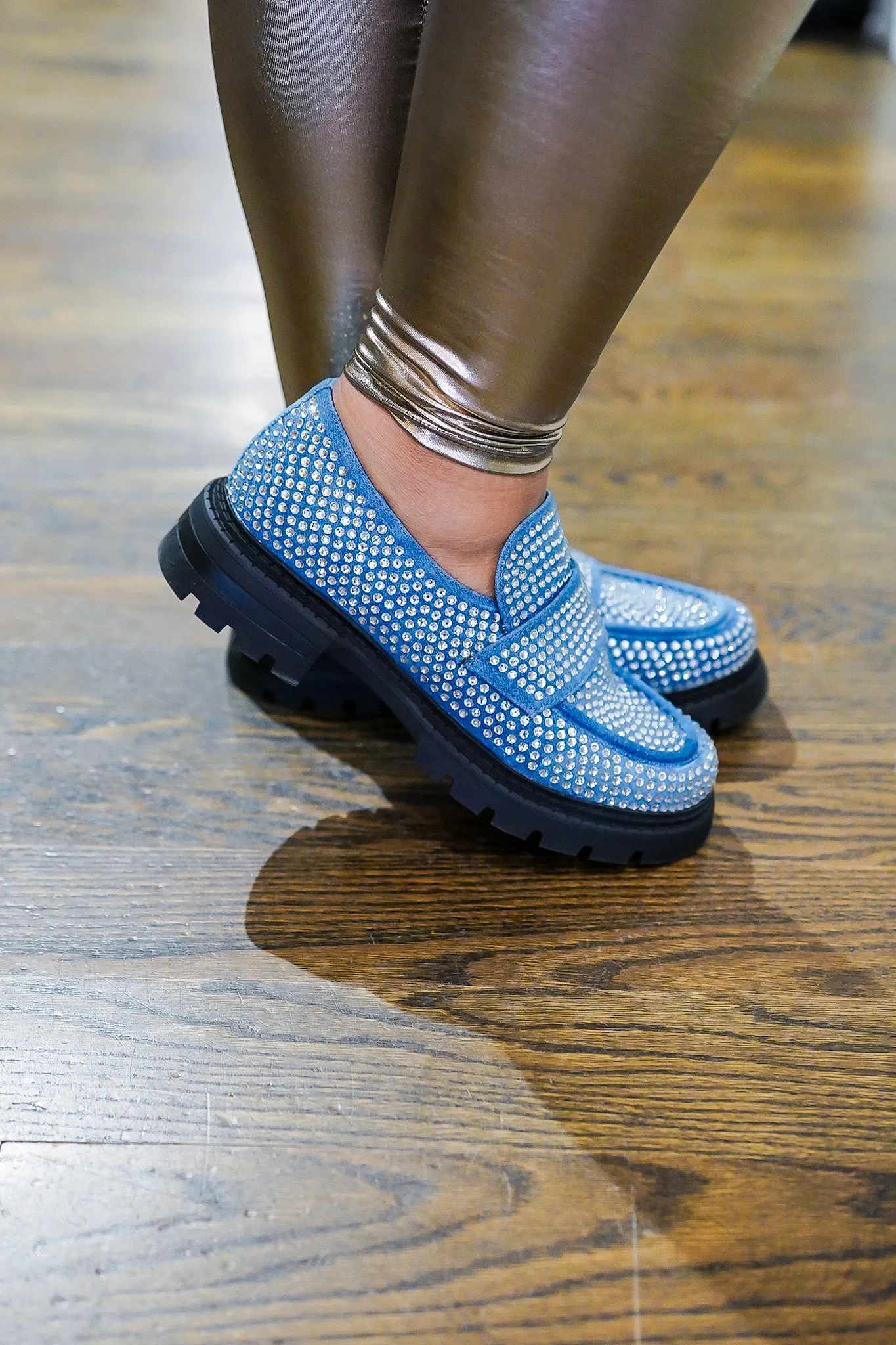 Thumper denim bling Loafer