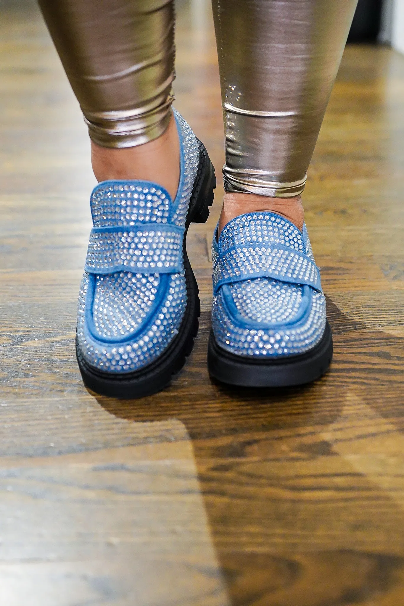 Thumper denim bling Loafer