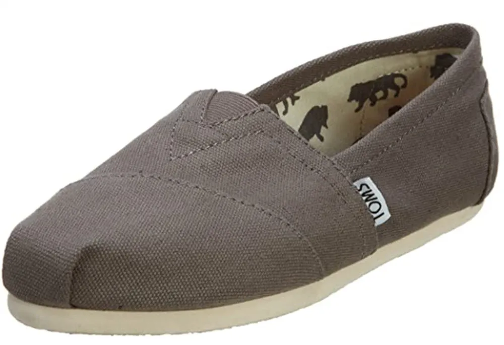 Toms Womens Alpargata Canvas Classic Flats 001001B07 Ash