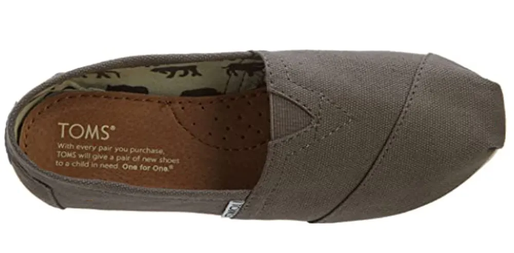 Toms Womens Alpargata Canvas Classic Flats 001001B07 Ash