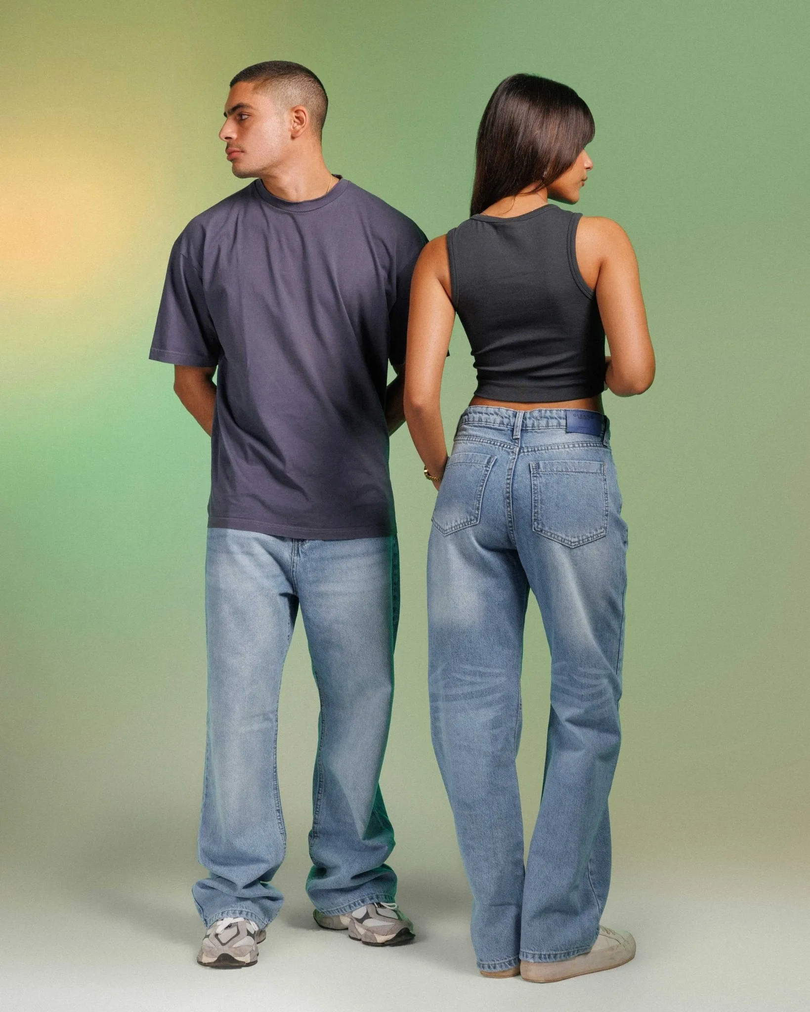 Unisex | Wide Leg - Baby Blue Jeans