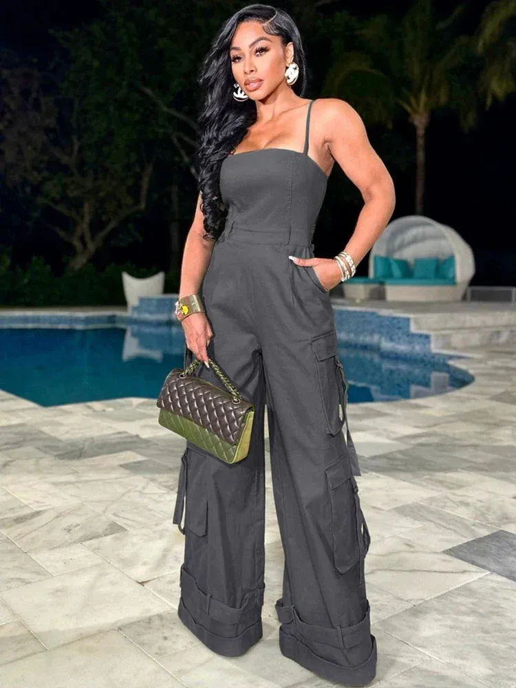 Urban Cargo Wide-Leg Jumpsuit