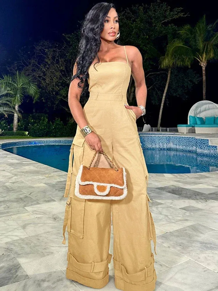 Urban Cargo Wide-Leg Jumpsuit