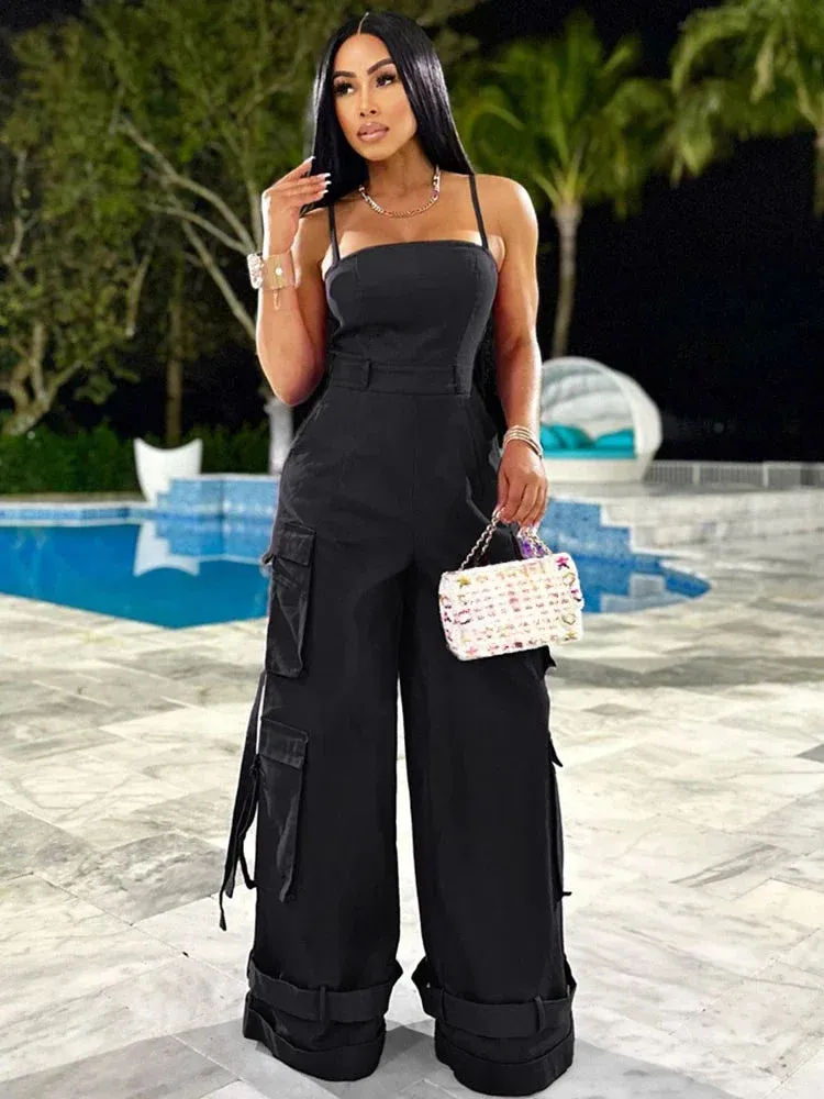 Urban Cargo Wide-Leg Jumpsuit