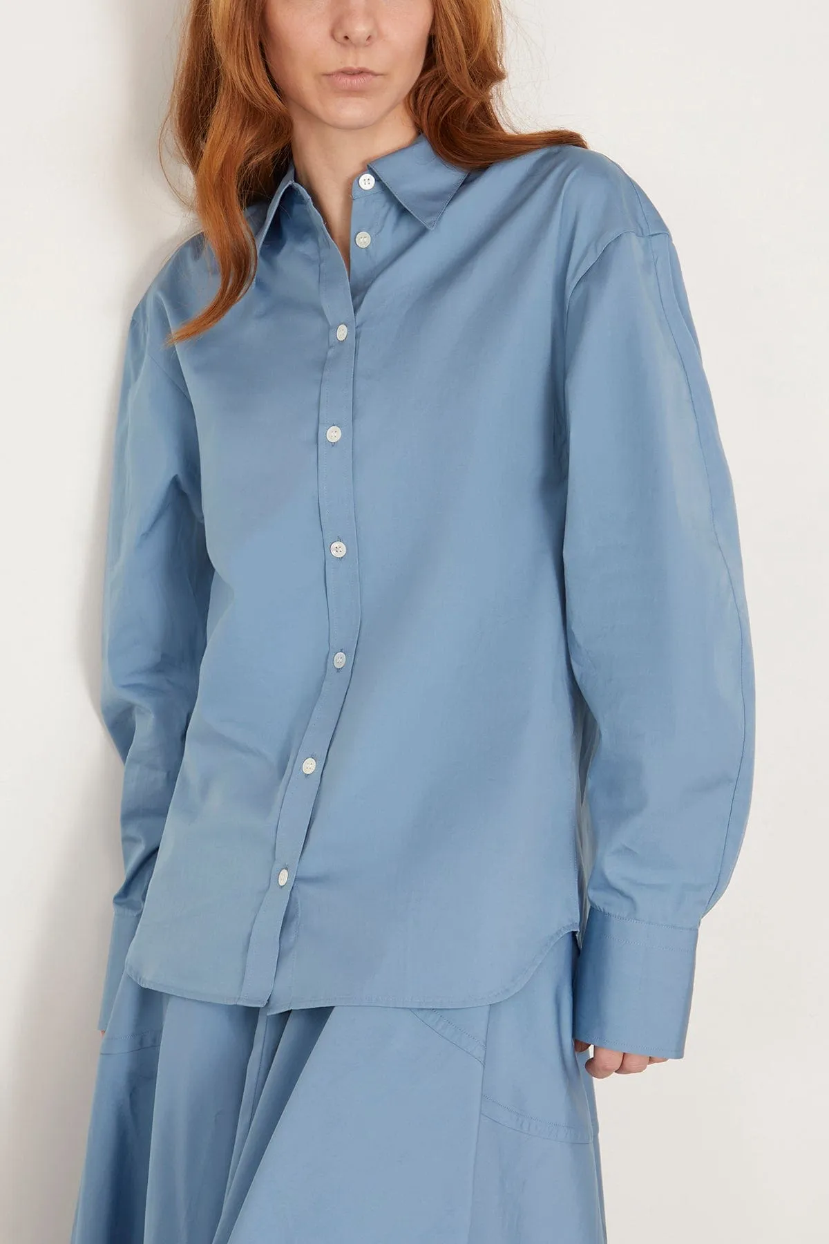 Vera Cotton Poplin Shirt in Lobelia