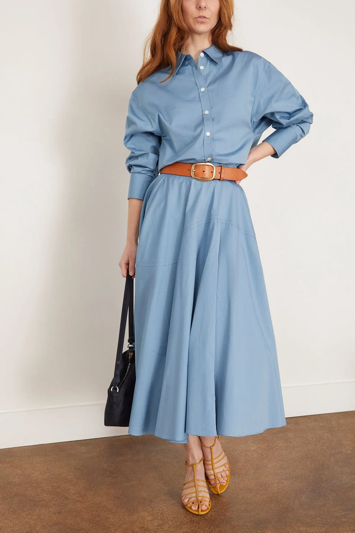 Vera Cotton Poplin Shirt in Lobelia
