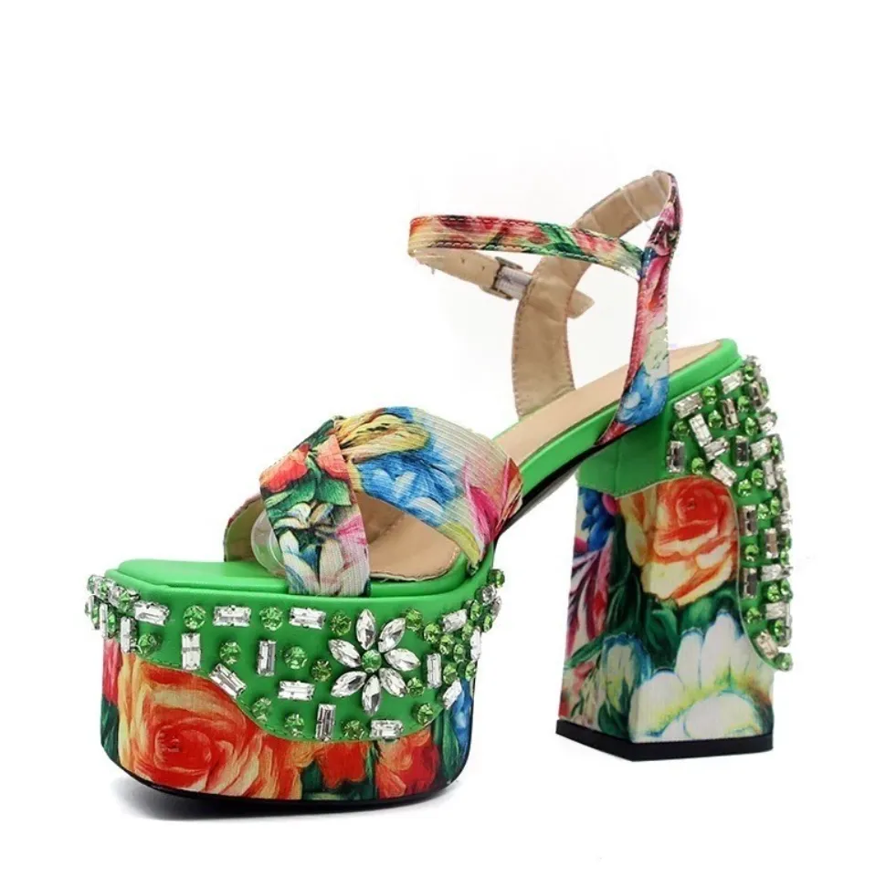 Villa Blvd Blossom Garden Embellished Heels