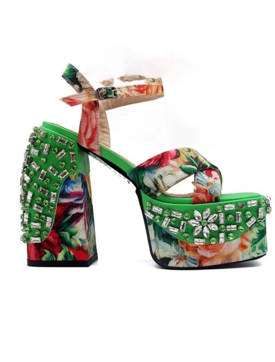 Villa Blvd Blossom Garden Embellished Heels