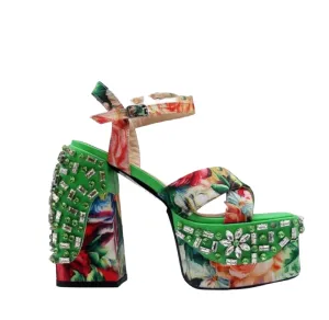 Villa Blvd Blossom Garden Embellished Heels