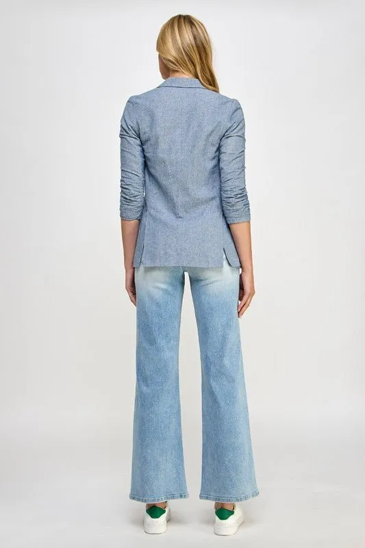 Vintage Chic High Waisted Wide Leg Jeans