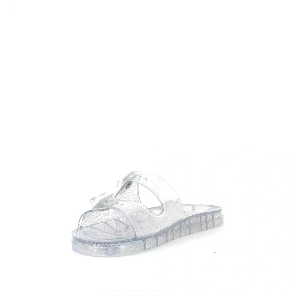 Women Sandals Mambo Sandal Glitter Silver - أحذية