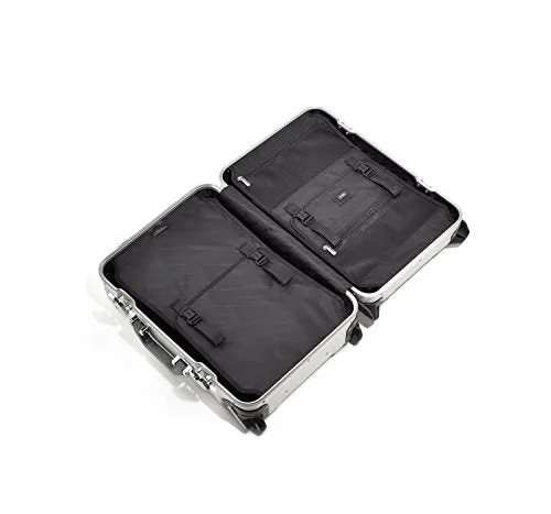 Zero Halliburton Geo Aluminum 3.0 Carry-on 4 Wheel Spinner Travel Case ZRG2519 (BLACK)